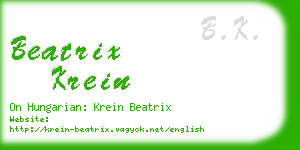 beatrix krein business card